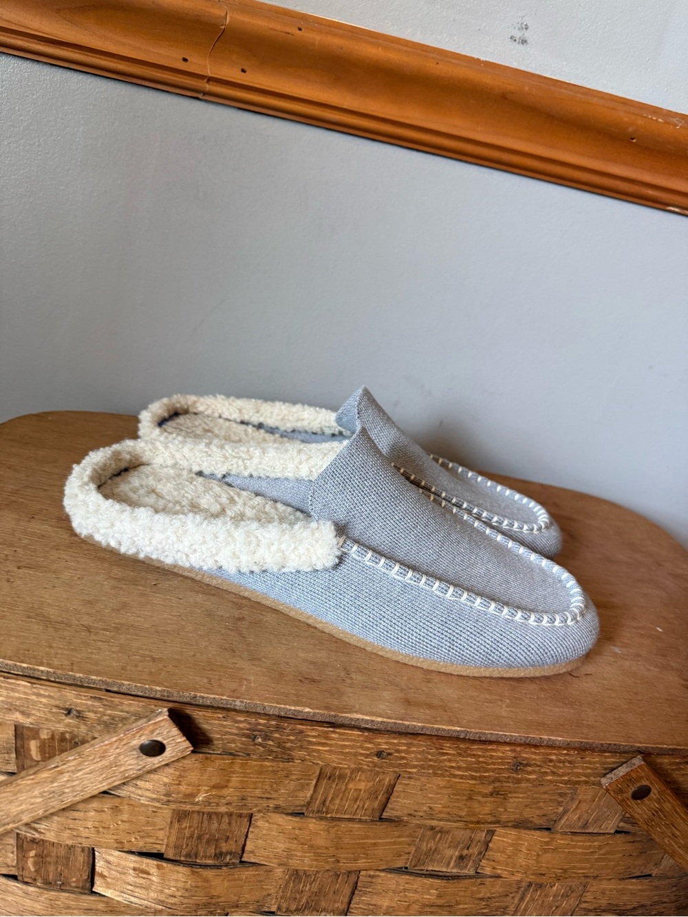 Rothy's "The Slipper" in the Glacier Grey colorway 10